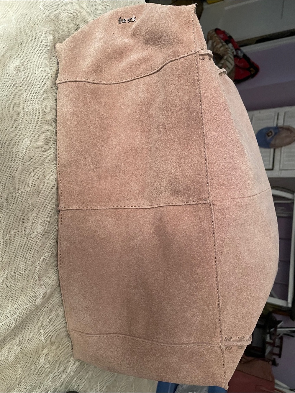 The Sak / large Soft Taupe Suede Tote Bag - Picture 8 of 11